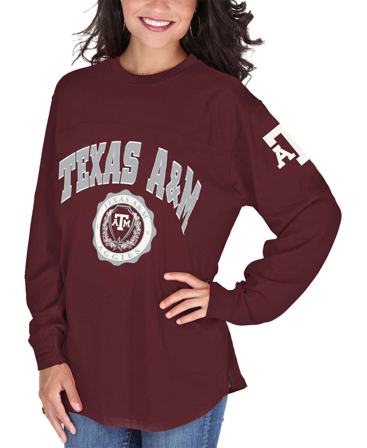 Women's Maroon Texas A&M Aggies Edith Long Sleeve T-shirt - Maroon