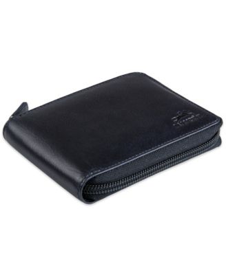 Men's Bellagio Collection Zippered Bifold Wallet with Removable Pass Case
