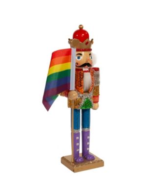 12" Wooden Gay Pride Nutcracker