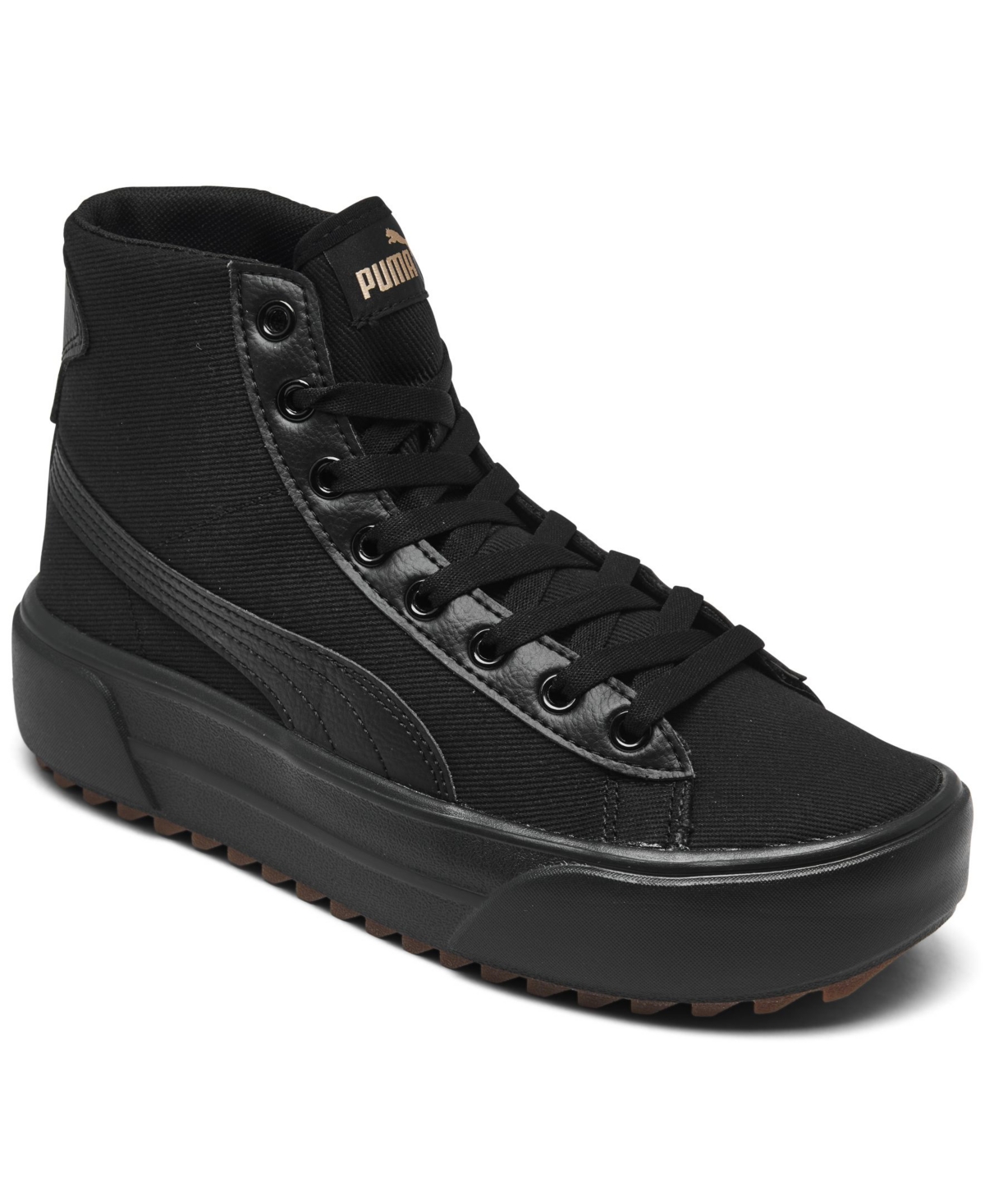 Puma Womens Kaia High Top Platform Sneakers From Finish Line In Black Modesens 