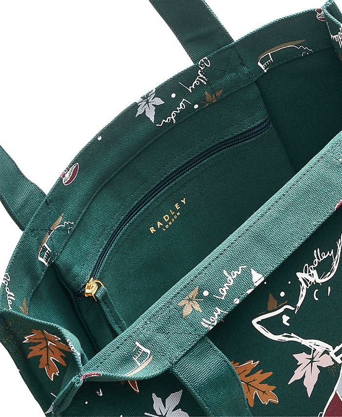 Radley London Women's Forest Friends Medium Canvas Open Top Tote Bag