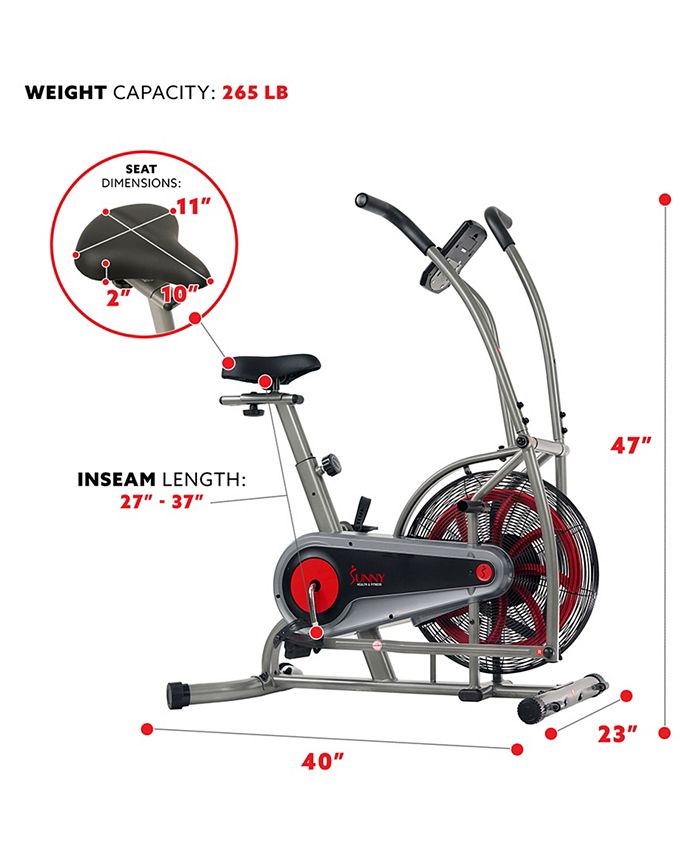 sunny health & fitness motion air bike review