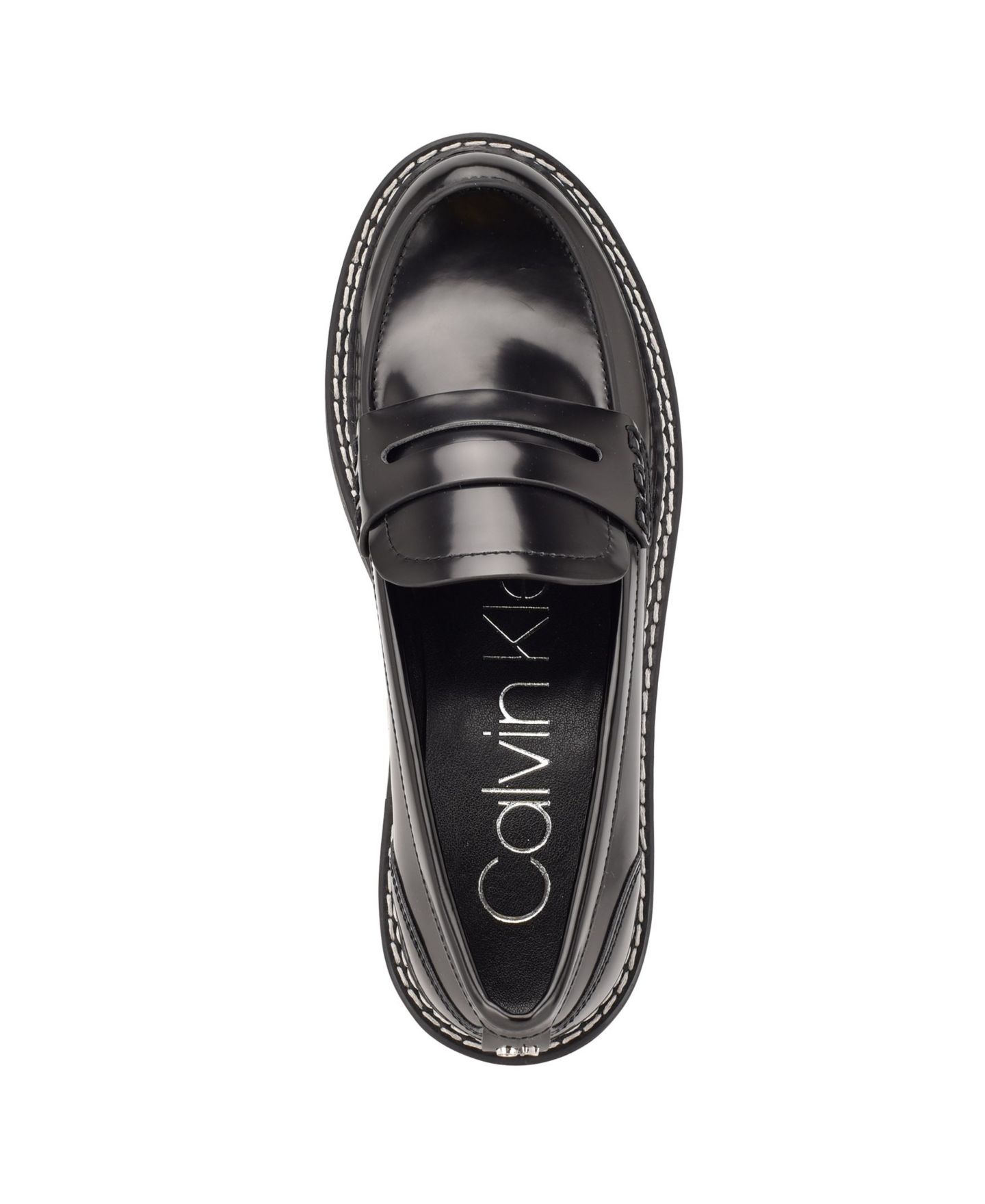 Женские туфли Calvin Klein Suzie Casual Lug Sole, цвет: Чёрная искусственная кожа — фото 4