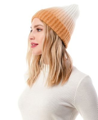Women's Ombre Rib Detail Cuffed Beanie
