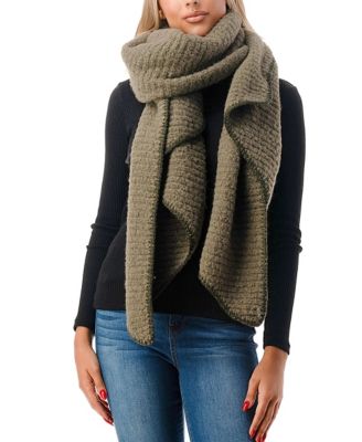 Women's Ultra Soft Plush Ribbed Scarf