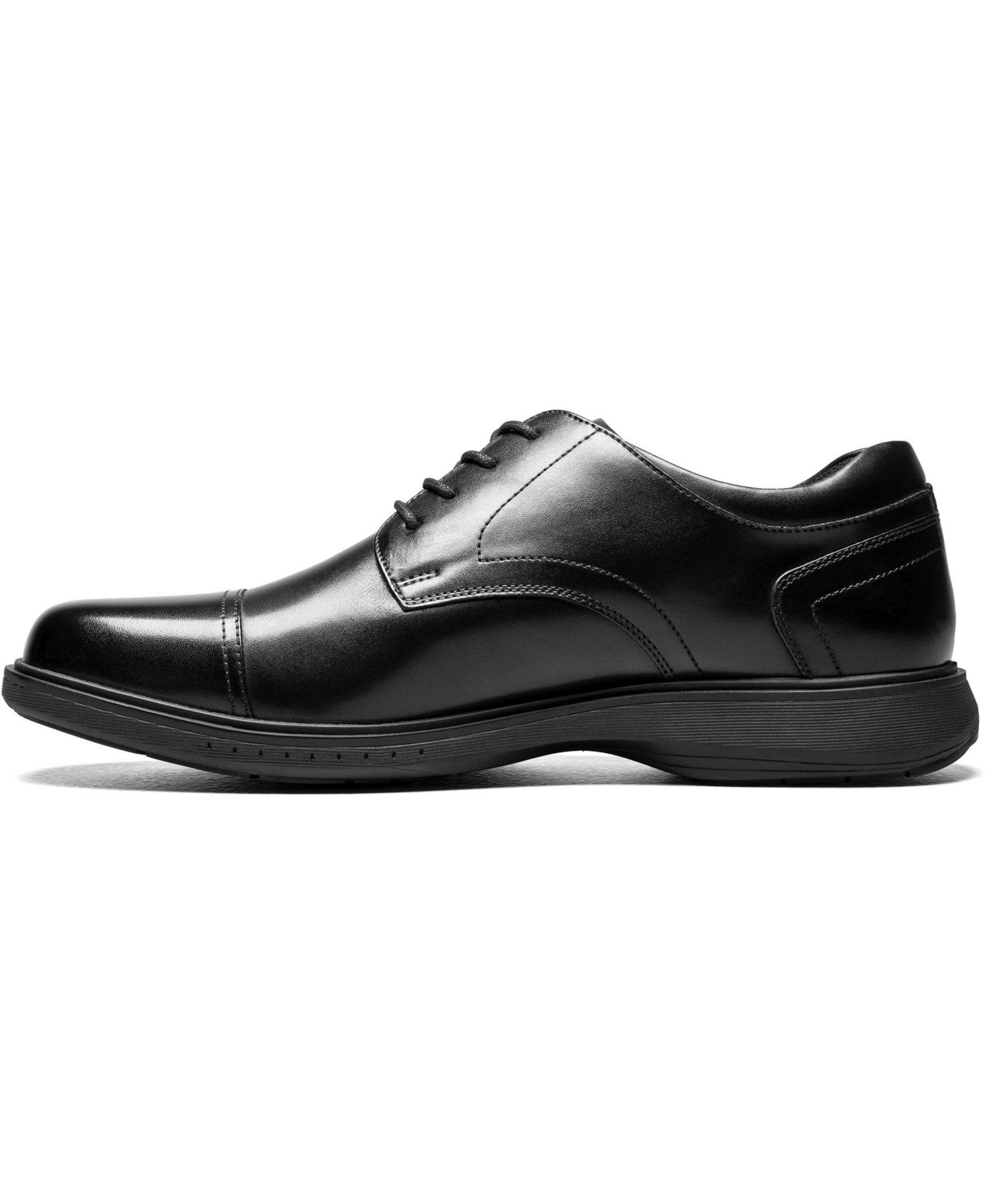 Мужские туфли Nunn Bush Kore Pro Cap Toe Oxford with Slip Resistant Comfort Technology, цвет: Чёрный — фото 7