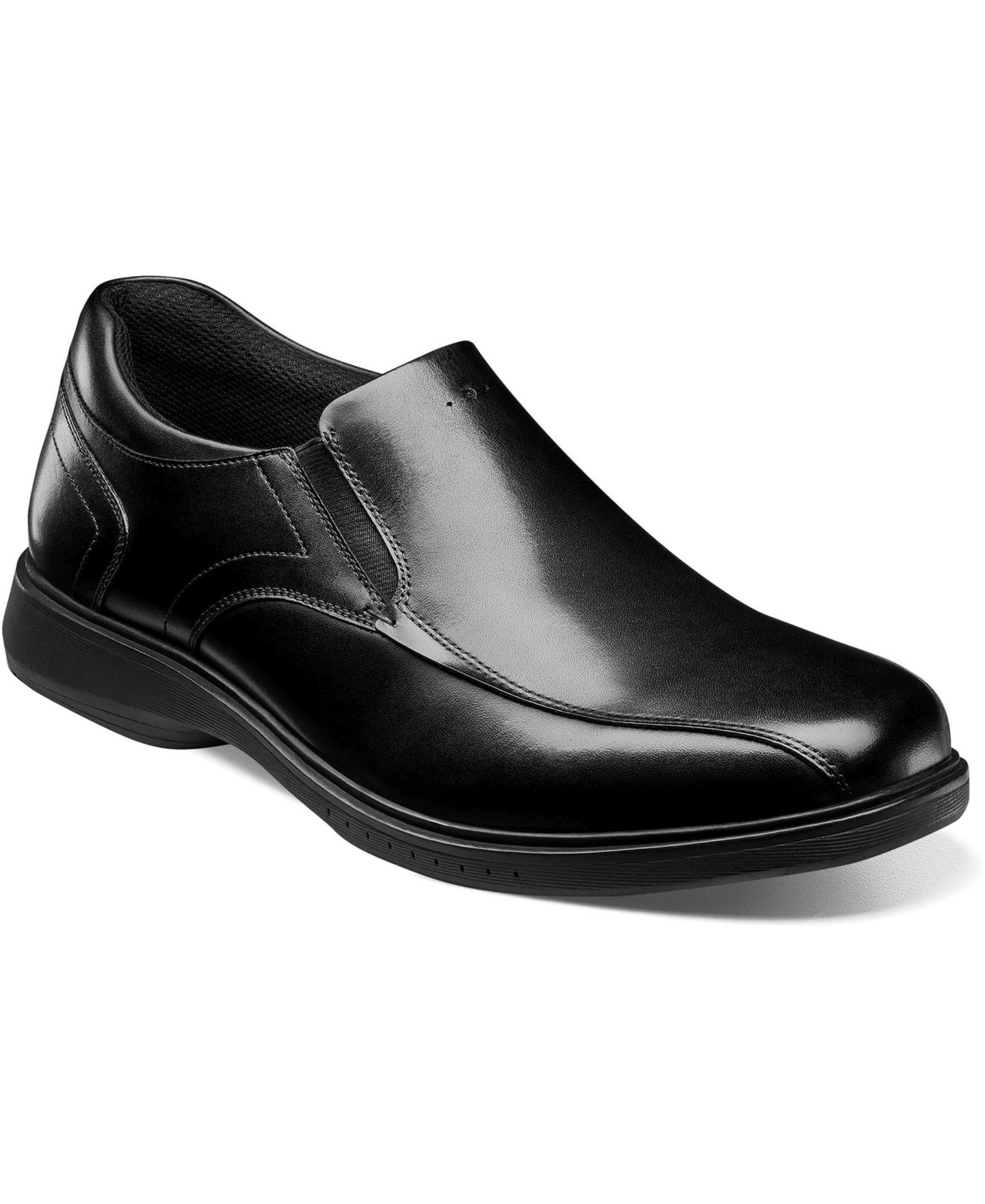 Мужские туфли Nunn Bush Kore Pro Bicycle Toe Slip-On Loafers with Comfort Technology, цвет: Чёрный — фото 1