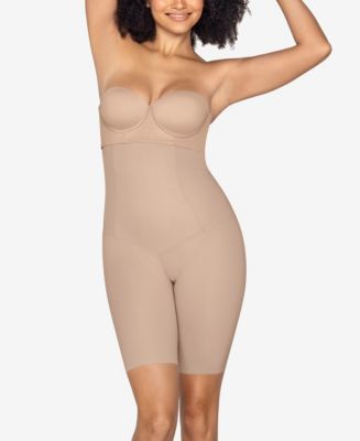Leonisa Undetectable Open Bust Shorty Body Shaper Jumpsuit - Macy's