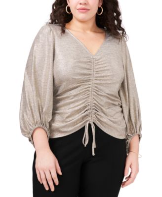 macys plus size formal tops