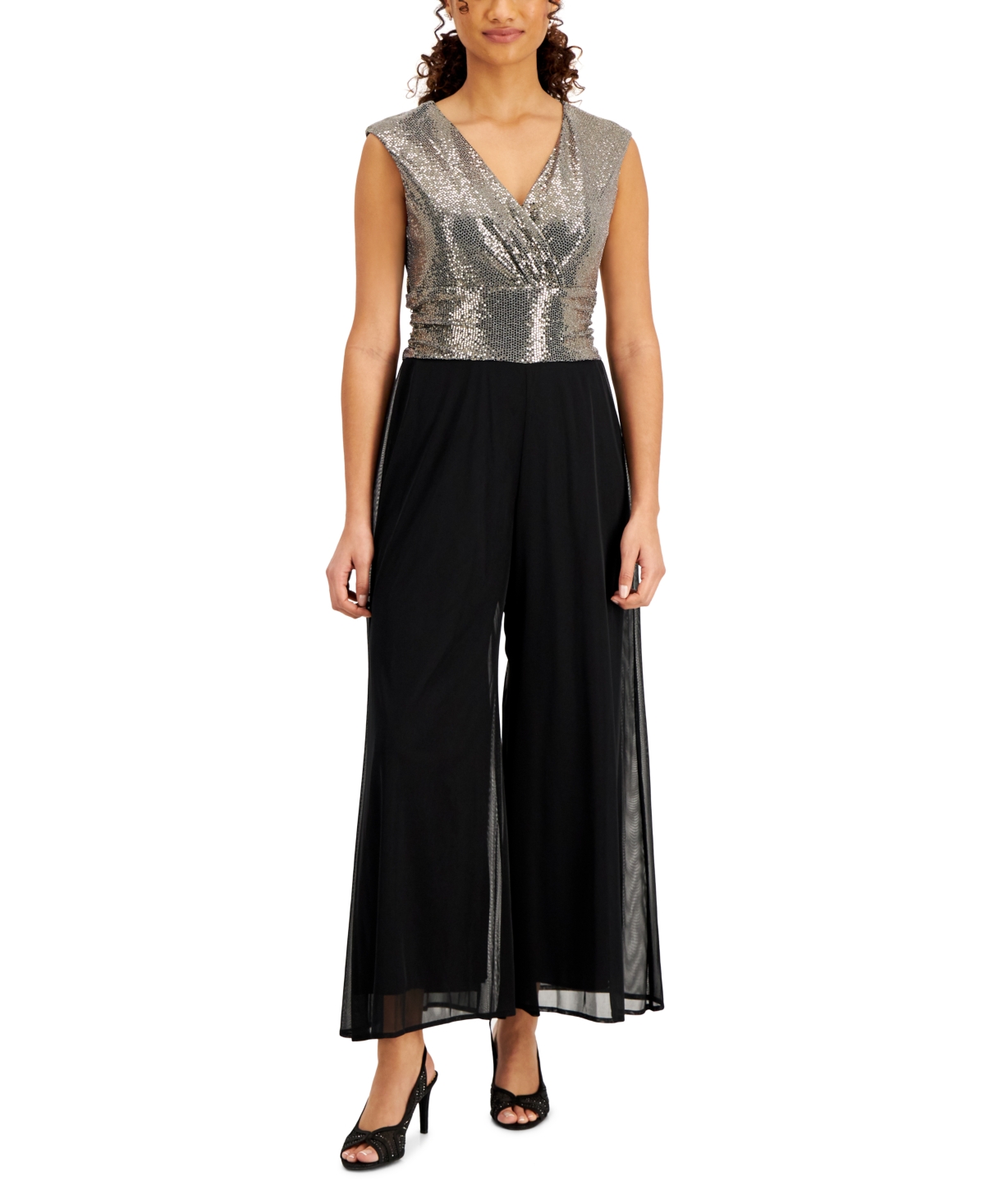 sequin top jumpsuit