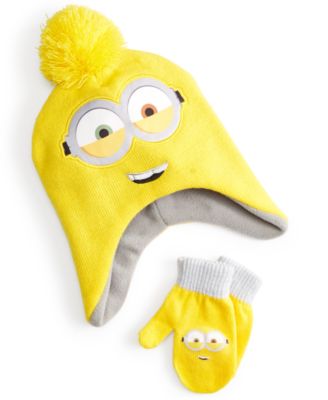 Berkshire - Little Boys Minions Hat & Mittens Set