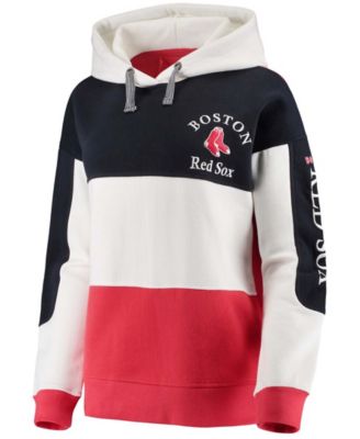 Women's Navy and Red Boston Red Sox Rugby Pullover Hoodie