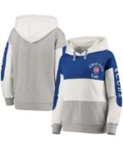 Chicago Cubs Refried Apparel Women's Cropped Pullover Hoodie - White/Royal