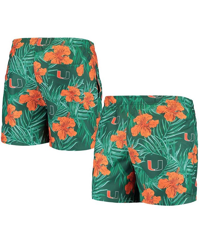 FOCO Men s Green Miami Hurricanes Swimming Trunks Macy s