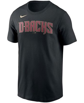Nike Men's Black Arizona Diamondbacks Team Wordmark T-Shirt - Black
