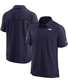 Men's Navy Denver Broncos Sideline UV Performance Polo Shirt