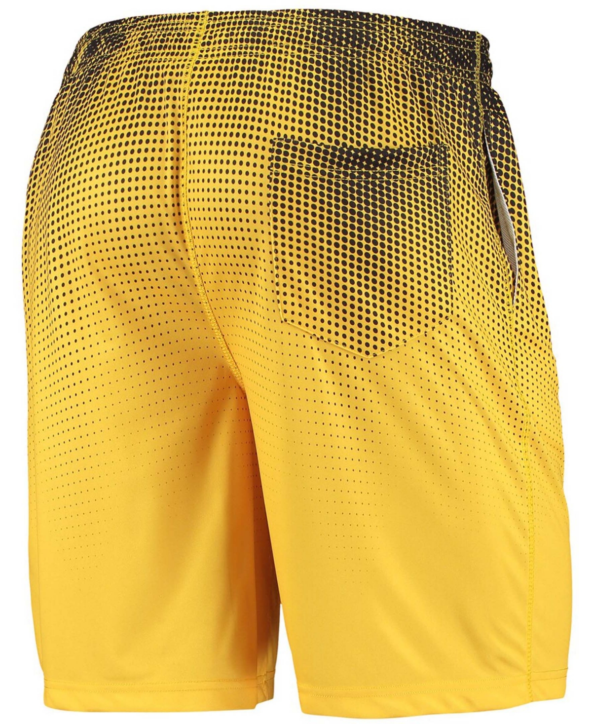 Shop Foco Men's  Black And Gold-tone Pittsburgh Steelers Historic Logo Pixel Gradient Training Shorts In Black,gold-tone