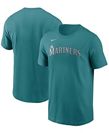 Men's Aqua Seattle Mariners Team Wordmark T-shirt
