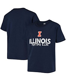 Big Boys Navy Illinois Fighting Illini Team T-shirt