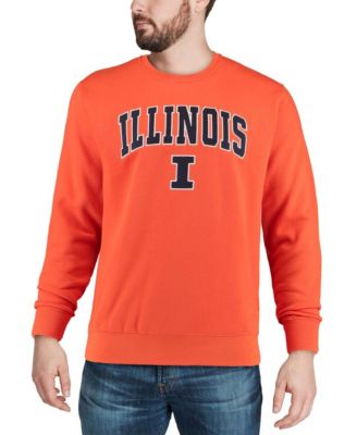 Men's Orange Illinois Fighting Illini Arch Logo Crew Neck Sweatshirt
