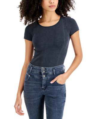 Sugar Moon - Juniors' Ribbed Bodysuit