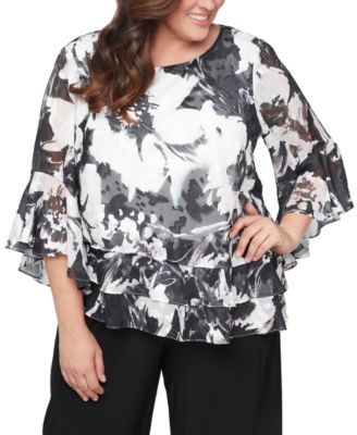 plus size designer evening tops