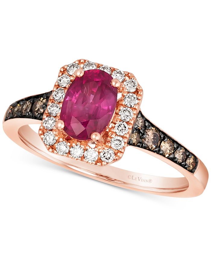 Macy's ruby sales and diamond ring