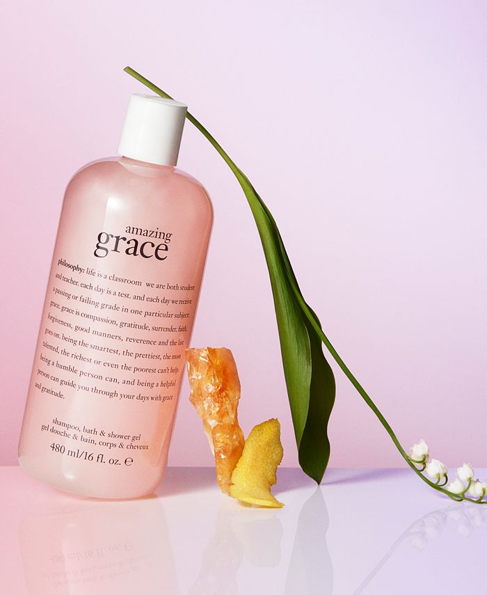 philosophy amazing grace 3in1 shampoo, shower gel and bubble bath, 16