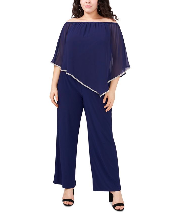 MSK Plus Size Overlay Jumpsuit Macy s