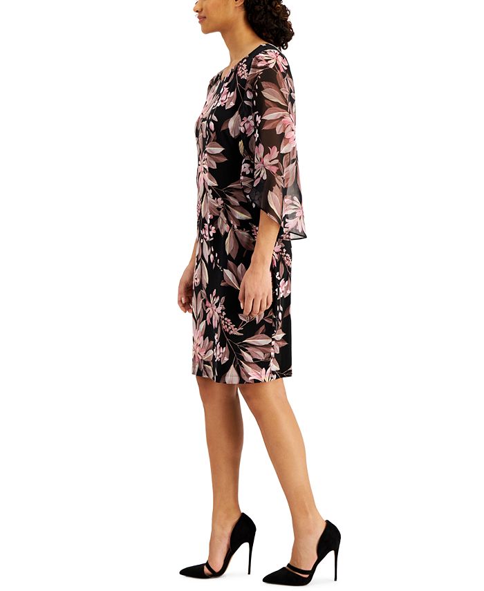 Connected Cape-Sleeve Sheath Dress & Reviews - Dresses - Women - Macy's