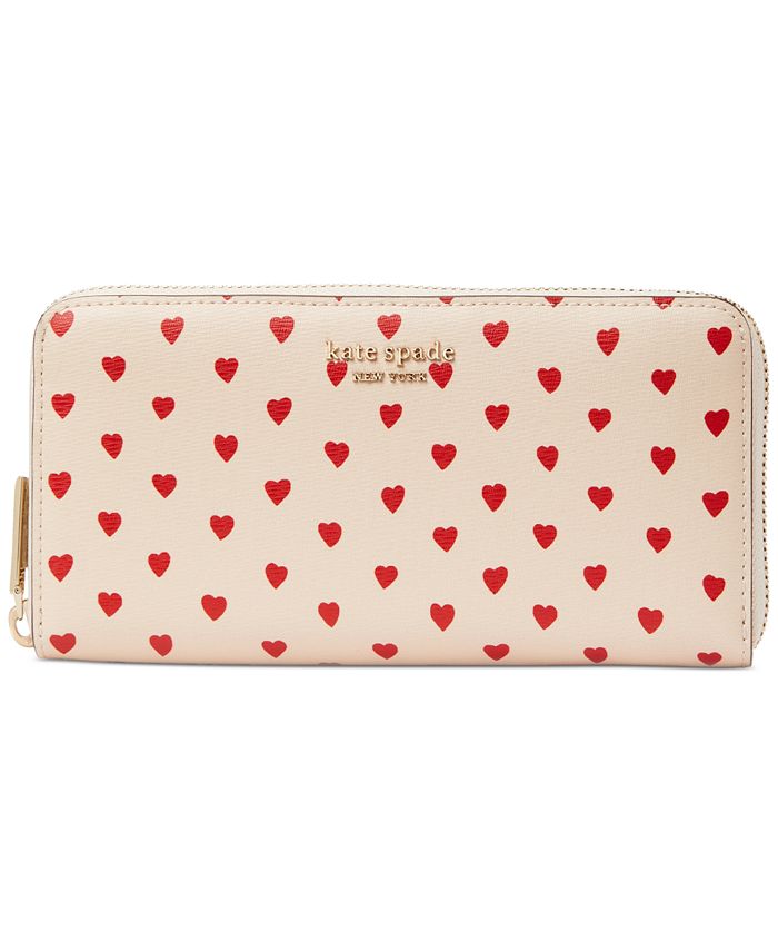 kate spade new york Spencer Hearts Zip Around Wallet Macy's