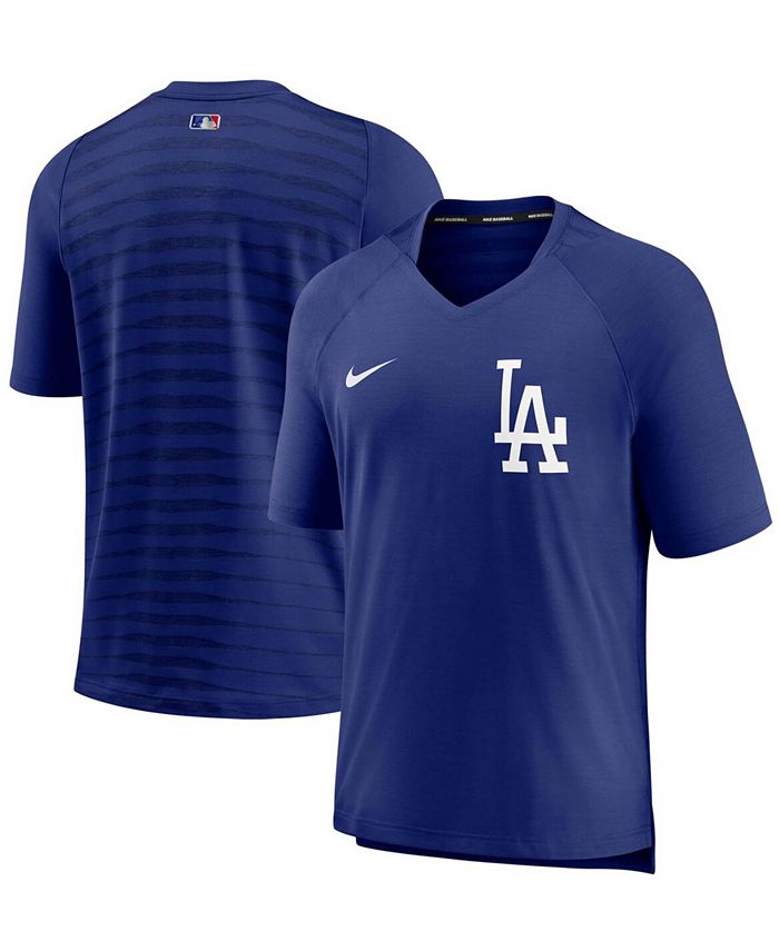 Nike Men's Los Angeles Dodgers Authentic Collection Pregame Performance V- Neck T-Shirt - Macy's