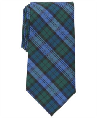 Club Room - Men's Black Watch Plaid Tie