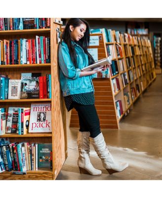 Women's Haze Rouched Knee High Wedge Boots