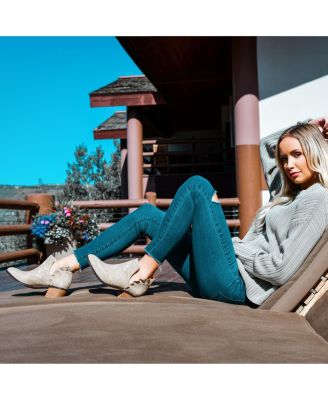 Women's Lennie Ruffle Detail Stacked Block Heel Booties