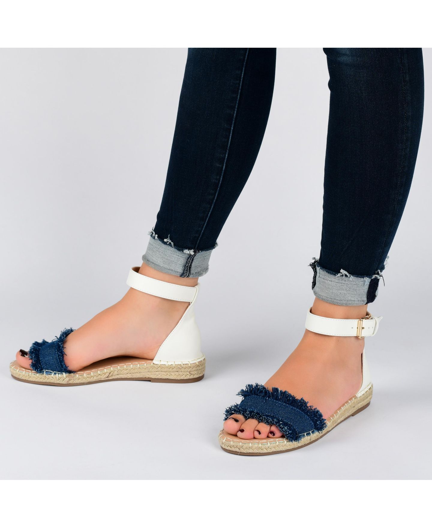 Женские сандалии Journee Collection Tristeen Espadrille, цвет: Чёрный — фото 6