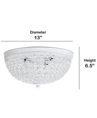 Crystal Glam 2 Light Ceiling Flush Mount, Pack of 2