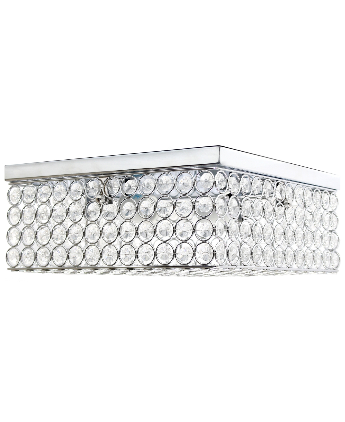 Lalia Home Glam 2 Light Square Flush Mount In Rose Gold
