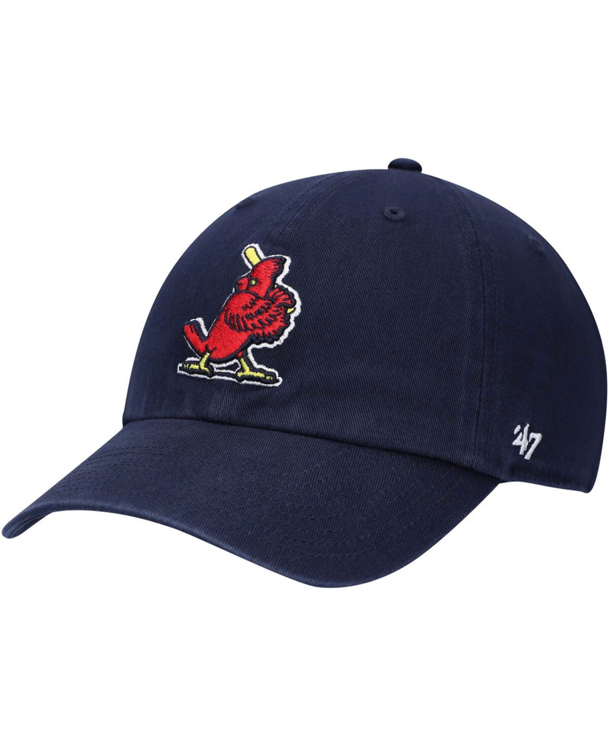 Men'sSt. Louis Cardinals Logo Cooperstown Collection Clean Up Adjustable Hat - Navy