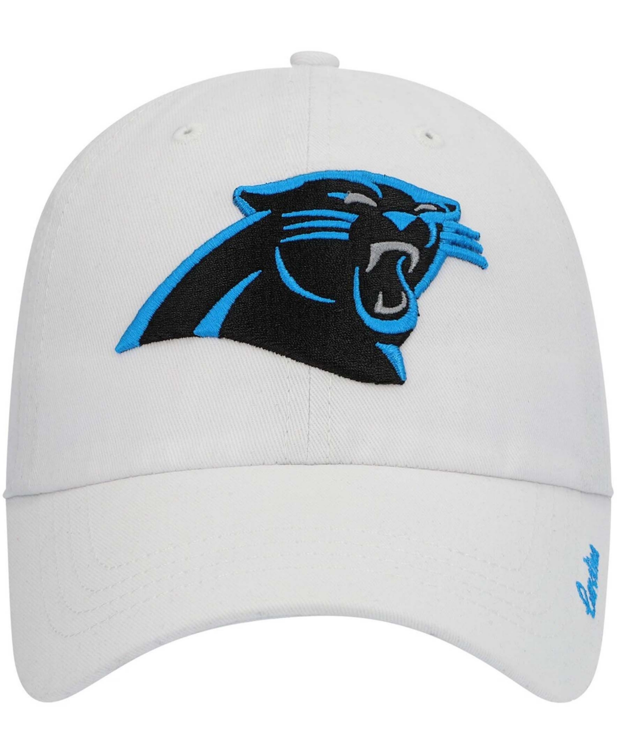 Women'sCarolina Panthers Miata Clean Up Logo Adjustable Hat - White