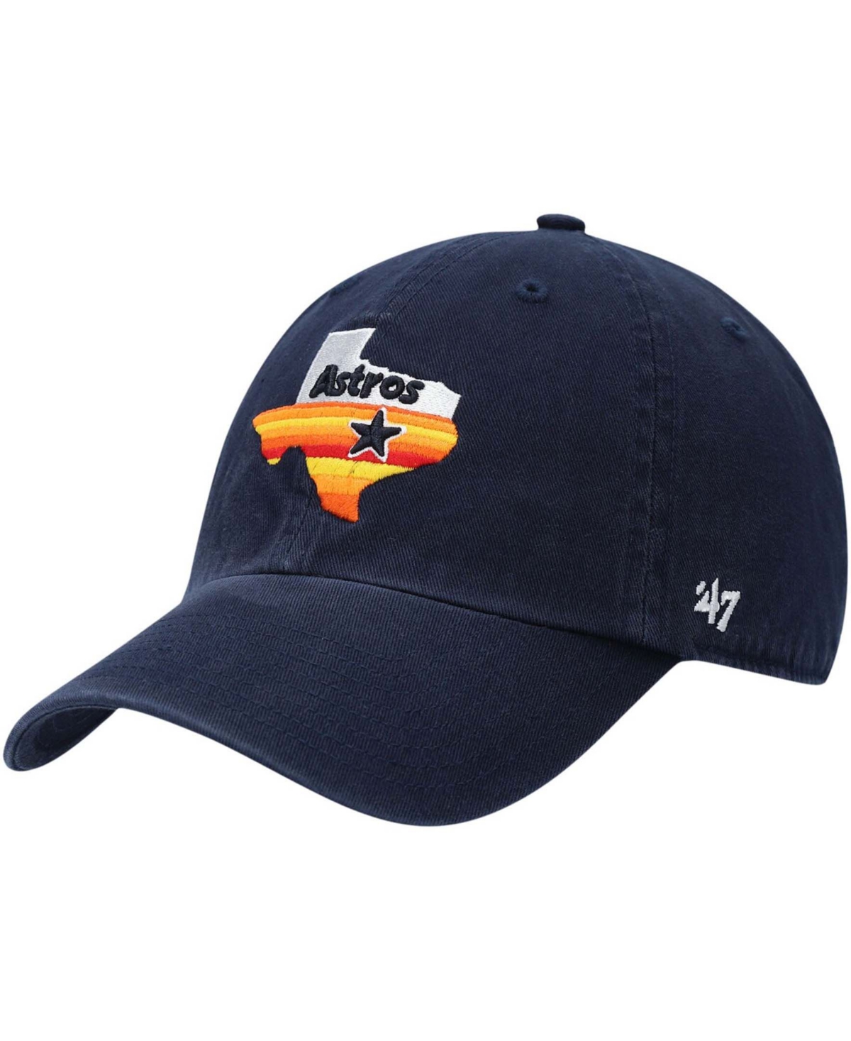 47 Brand Men's Navy Houston Astros 1984 Logo Cooperstown Collection Clean Up Adjustable Hat