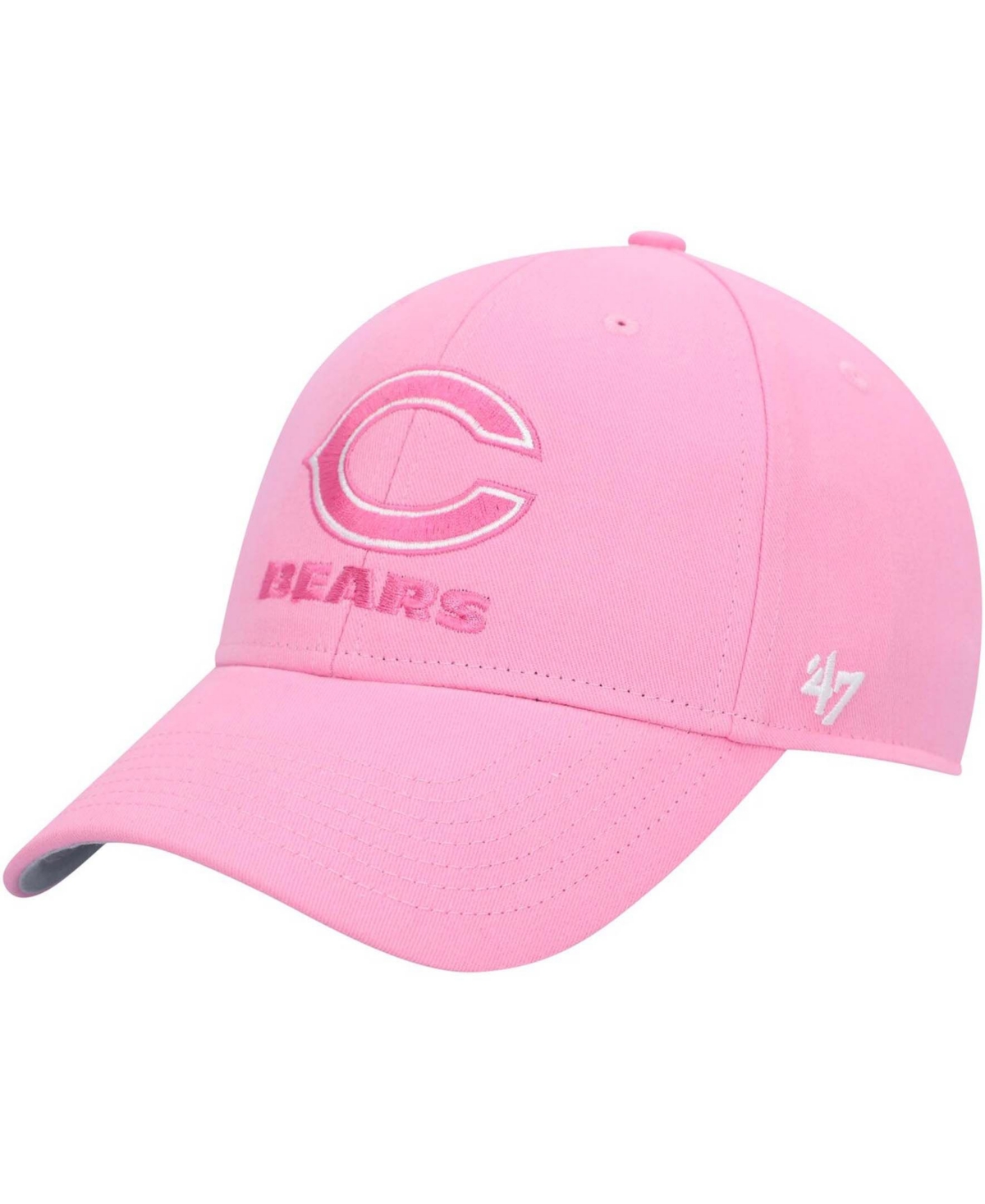 47 Brand Kids' Big Girls Pink Chicago Bears Rose Mvp Adjustable Hat