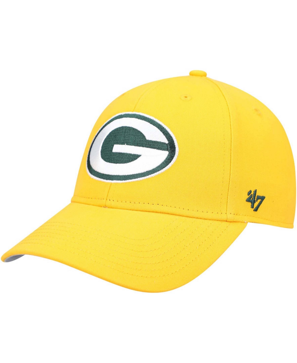 47 Brand Kids' Boys Gold Green Bay Packers Basic Secondary Mvp Adjustable Hat