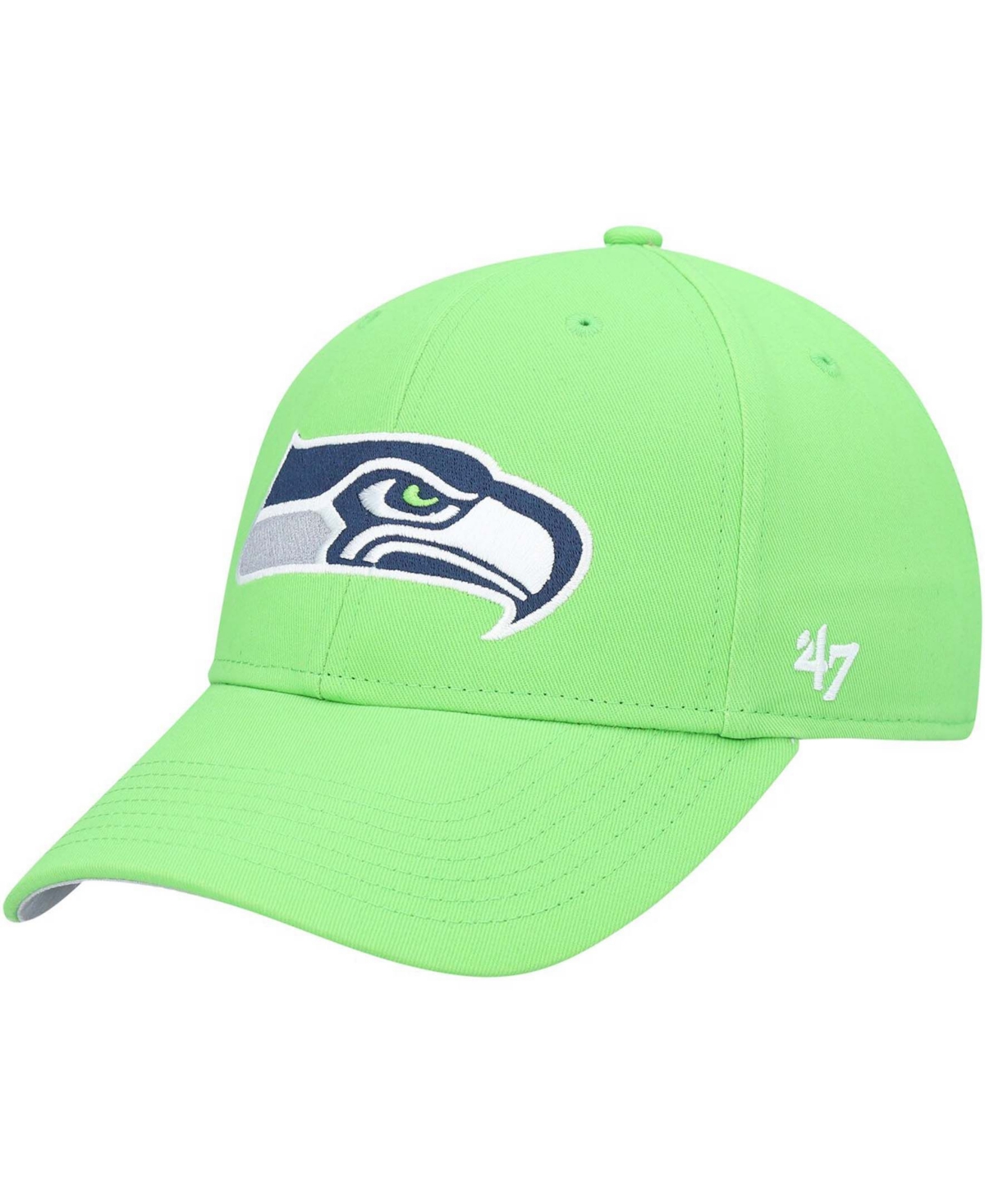 47 Brand Kids' Boys Neon Green Seattle Seahawks Basic Secondary Mvp Adjustable Hat
