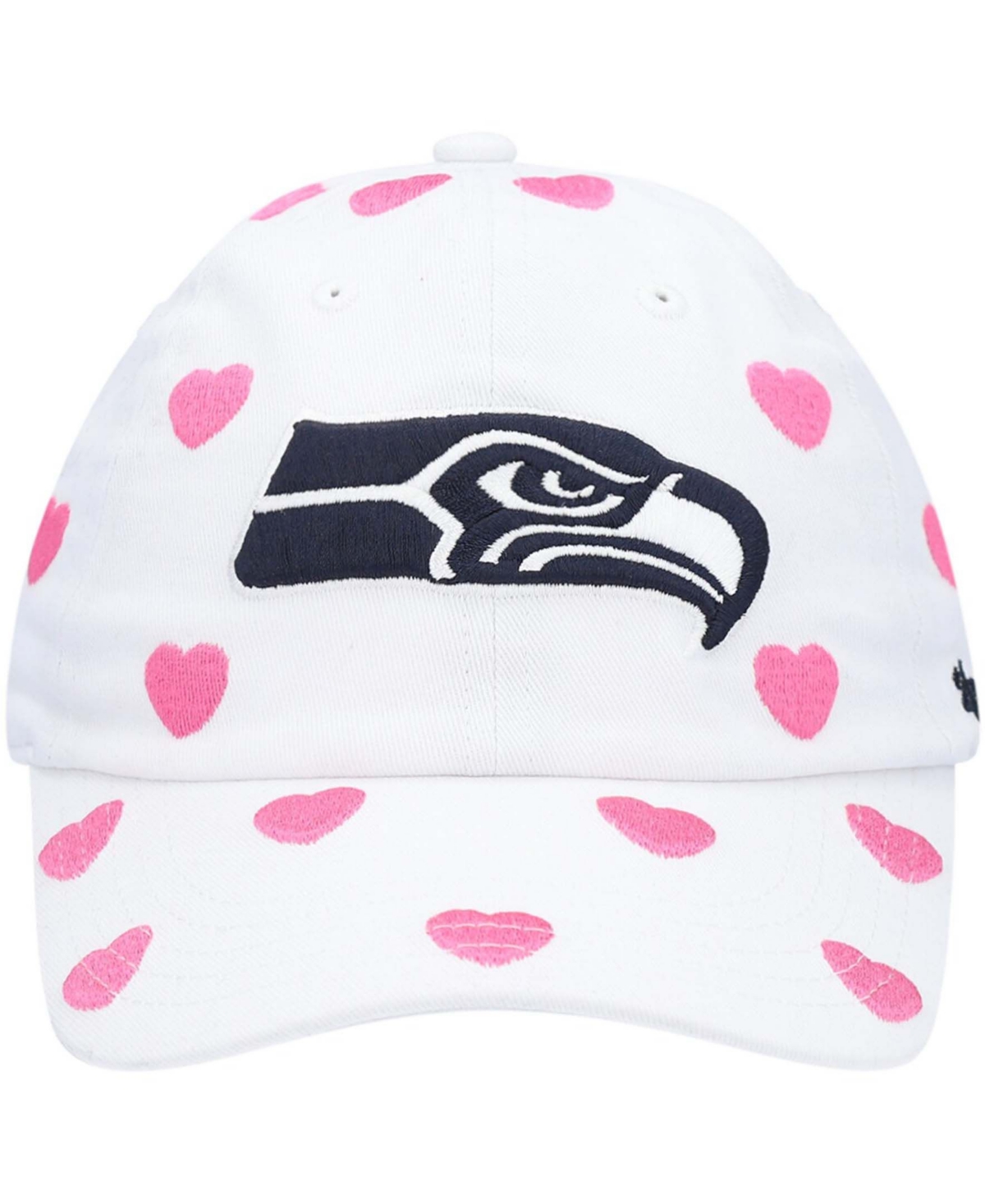 Shop 47 Brand Little Girls White Seattle Seahawks Surprise Clean Up Adjustable Hat