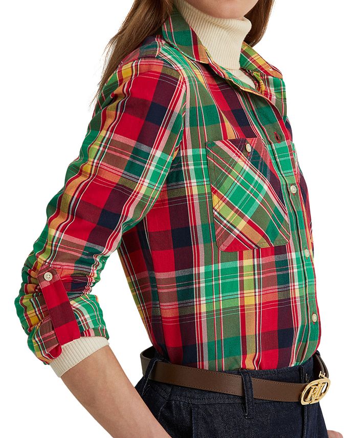 Lauren Ralph Lauren Plaid Cotton Twill Shirt Macy's