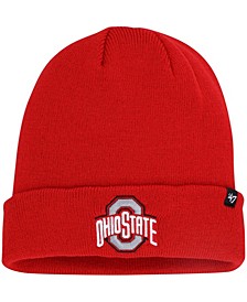 Men's Scarlet Ohio State Buckeyes Raised Cuffed Knit Hat