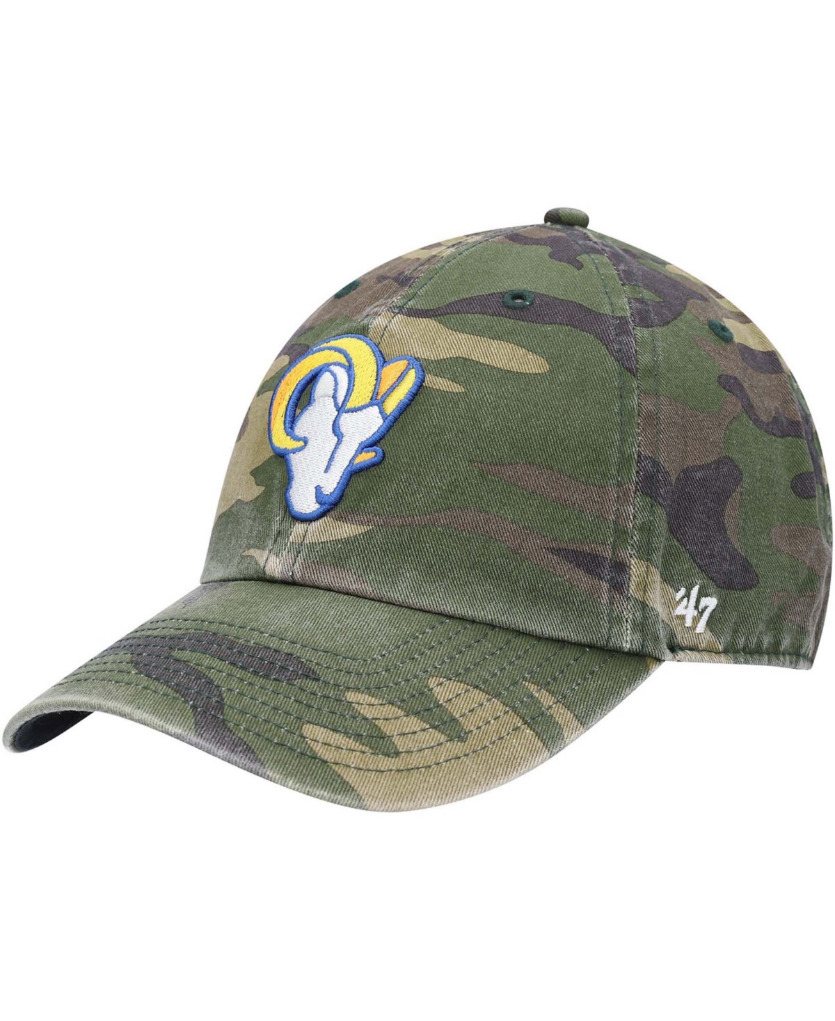Men'sLos Angeles Rams Woodland Clean Up Adjustable Hat - Camo