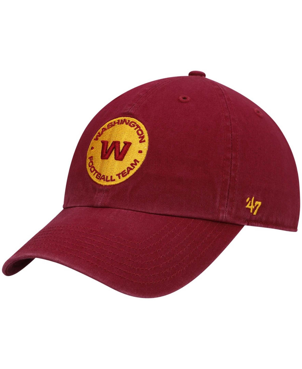 47 Brand Boys Burgundy Washington Football Team Logo Clean Up Adjustable Hat