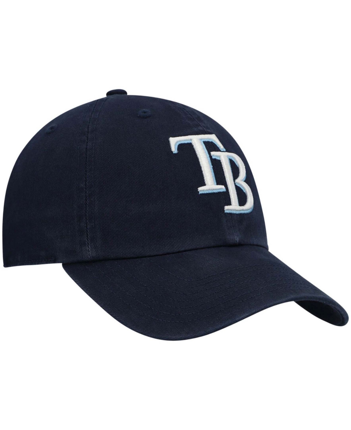 47 Brand Boys Navy Tampa Bay Rays Team Logo Clean Up Adjustable Hat In Navy